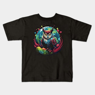 Owl Earth Day Kids T-Shirt